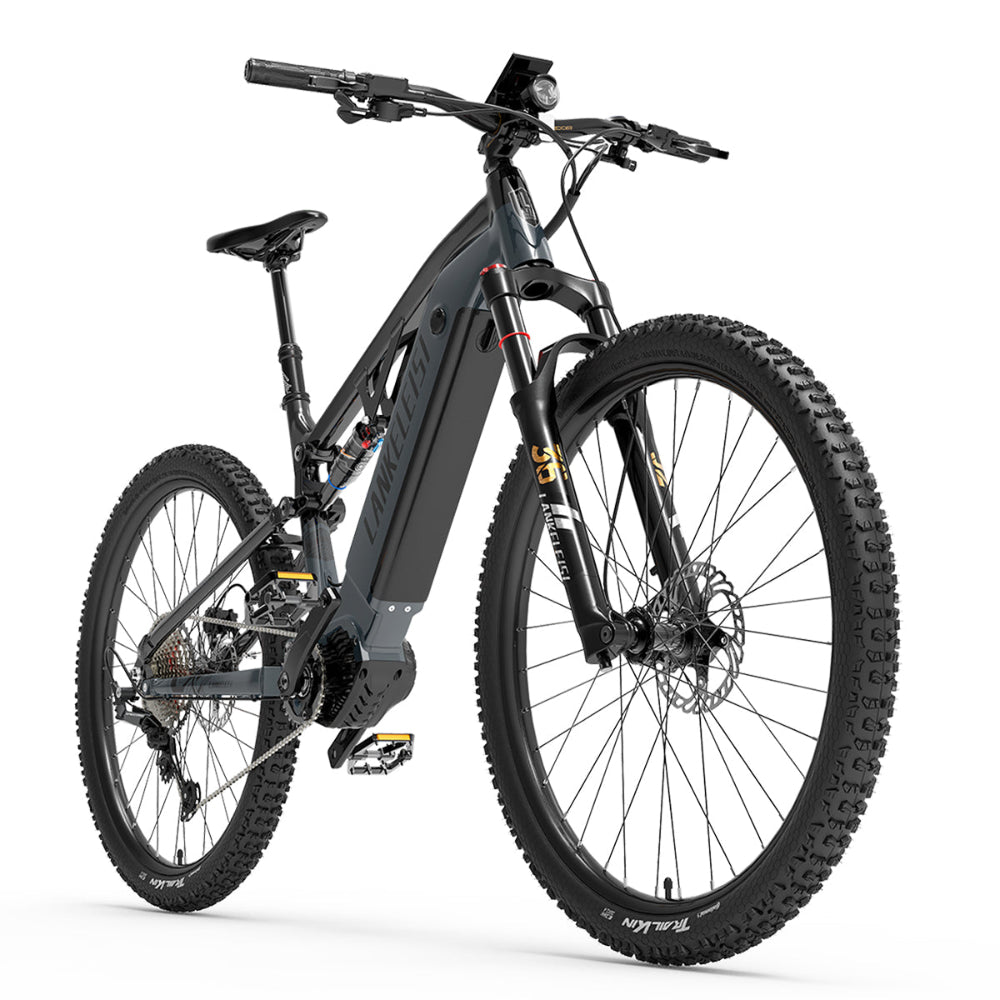 Black electric bicycle on a white background