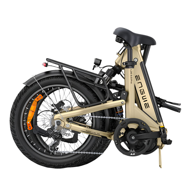 Beige and black electric bike with ENGWE branding on a white background