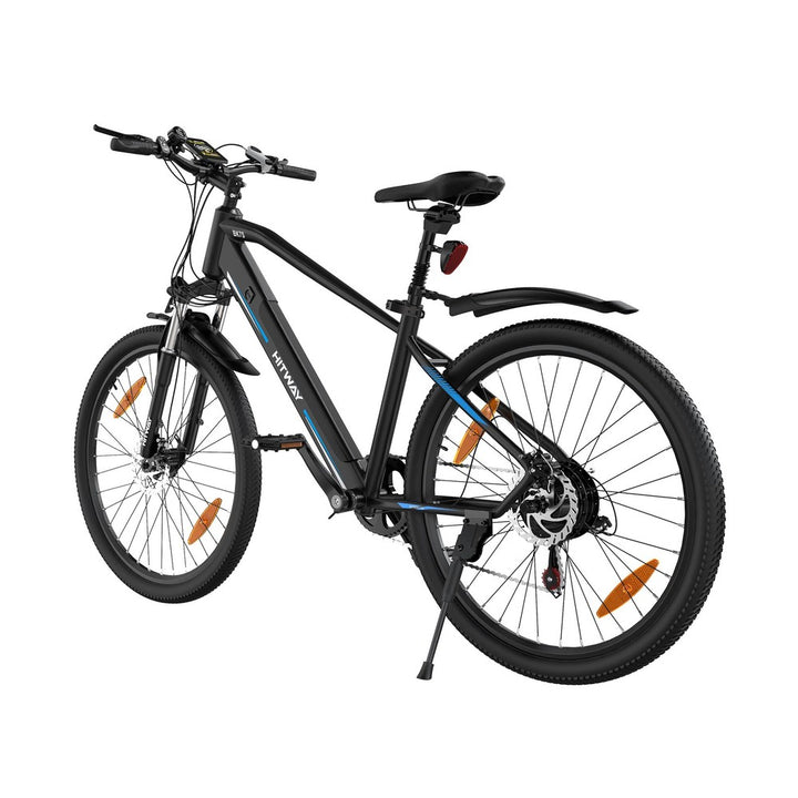 Black bicycle on a white background