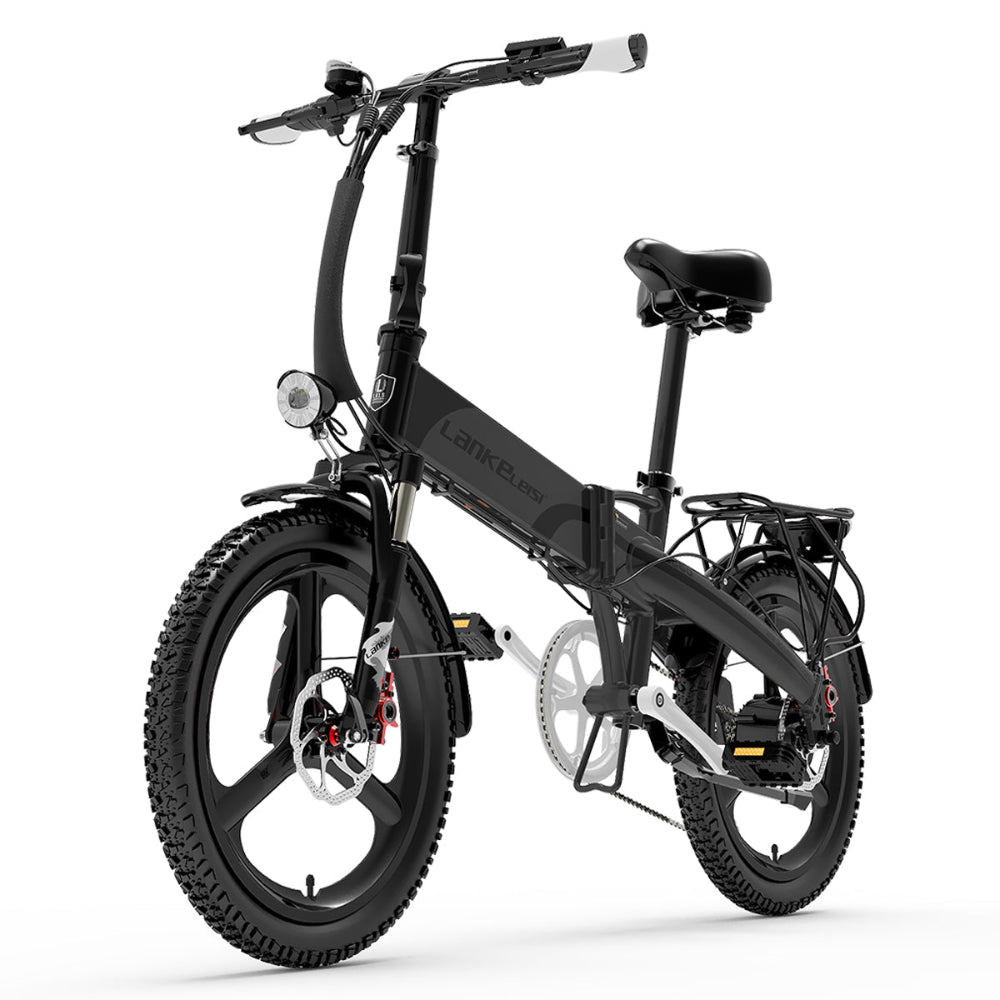 Black electric bike on a white background