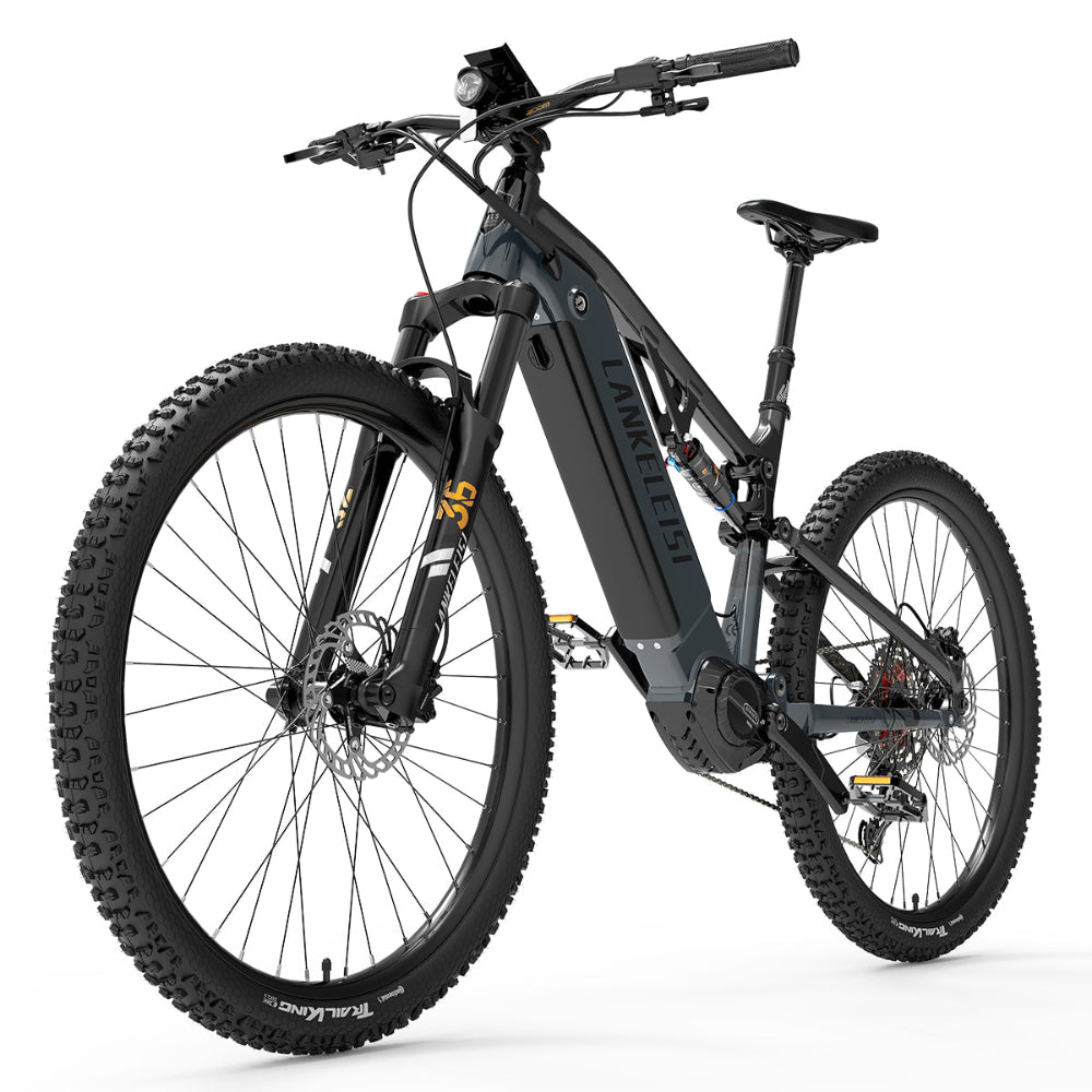Black electric bike on a white background