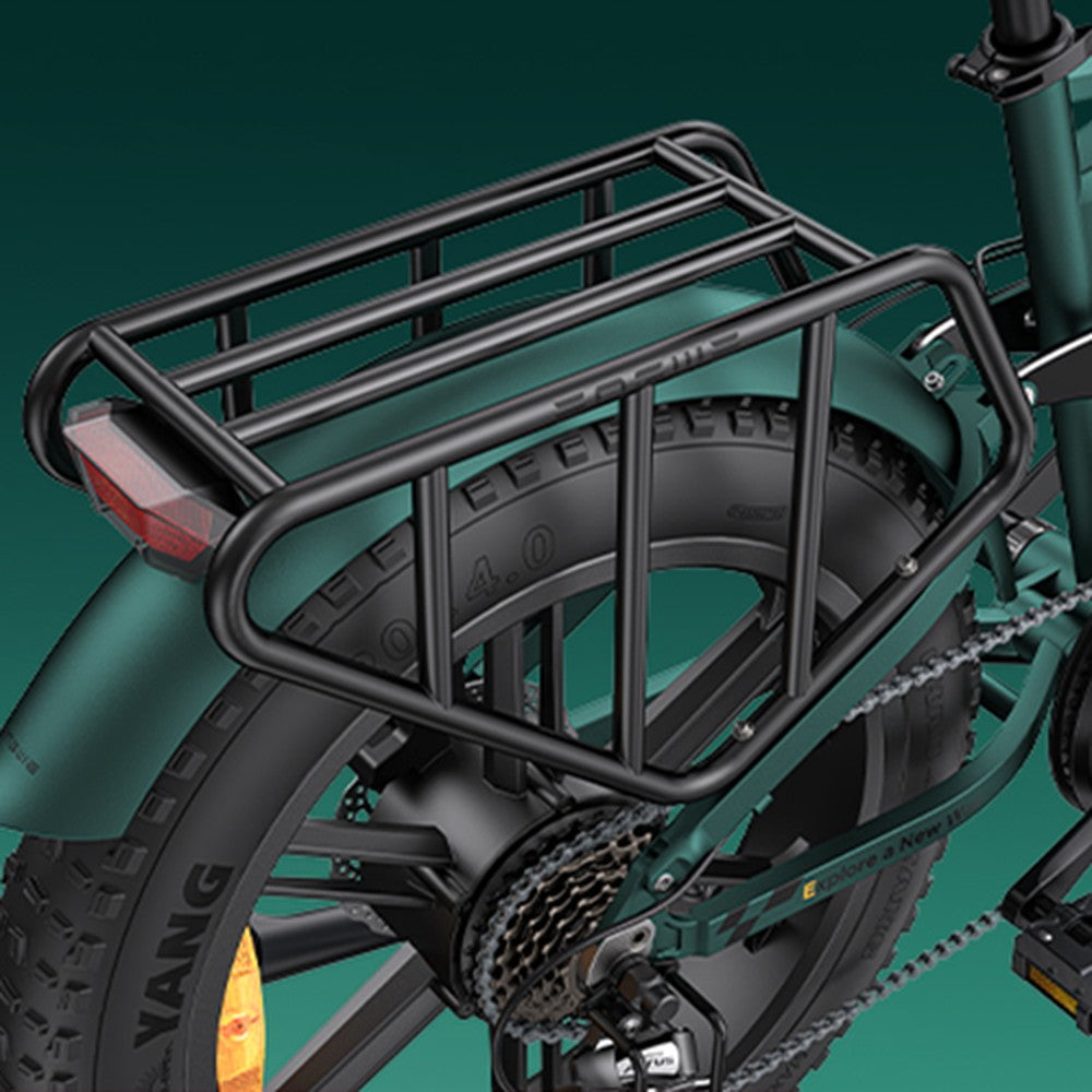 Close-up of a black bike rack on a teal background