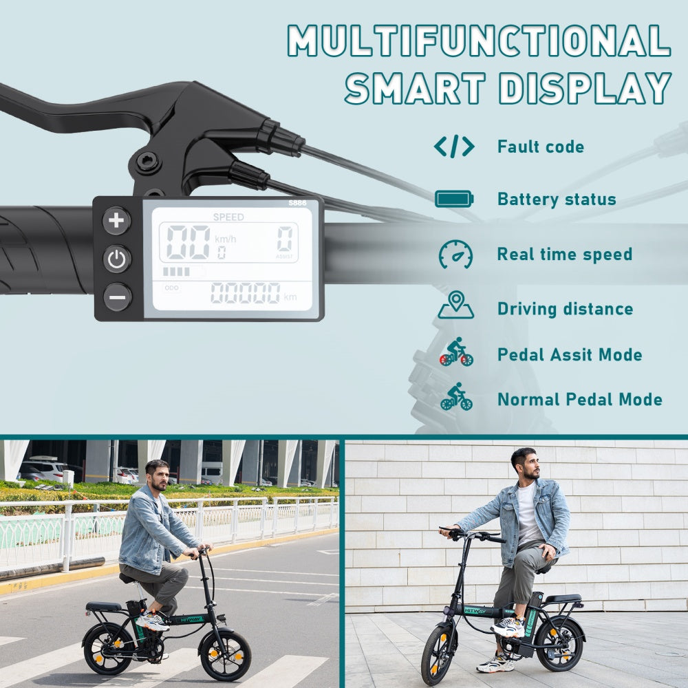 multifunctional smart display hitway ebike
