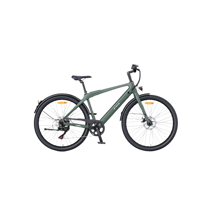 Groene fiets op witte achtergrond