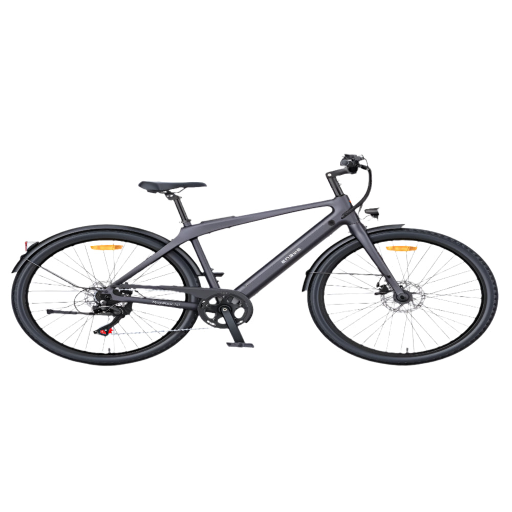 Gray bicycle on a white background