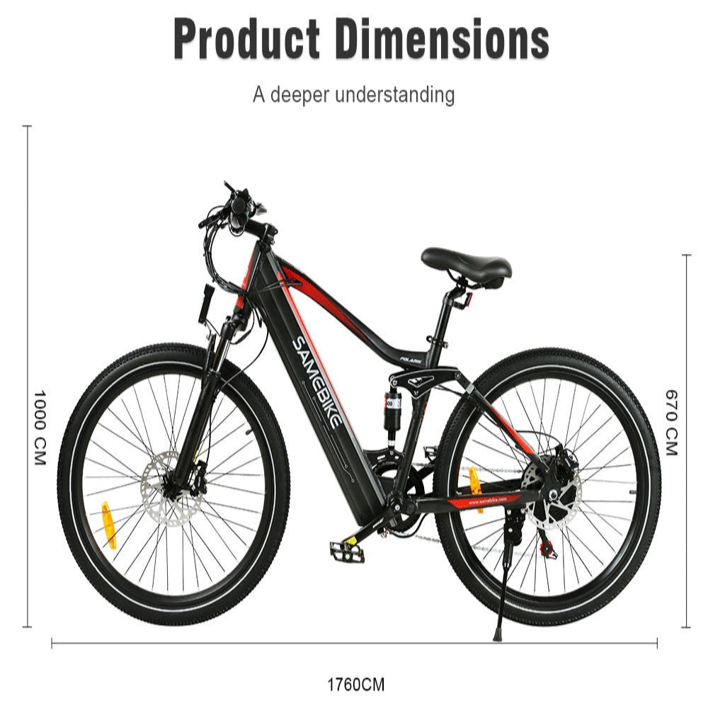"High-performance SAM XD26-II electric mountain bike with adjustable suspension and 750W motor"