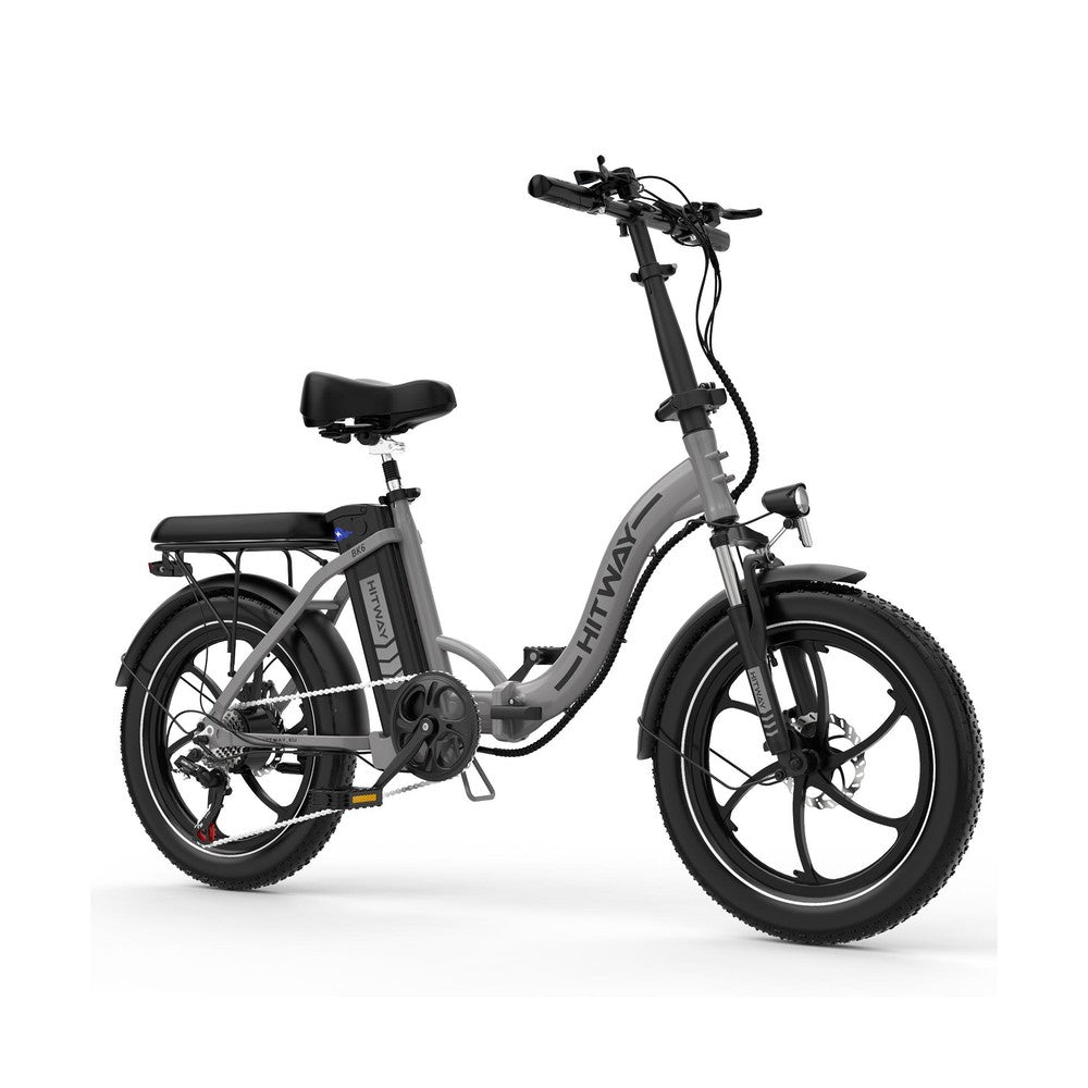 Gray electric bike on a white background