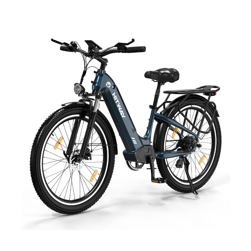 Electric bicycle with 'HItway' branding on a white background