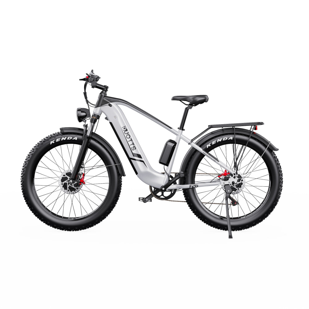 Electric bike with 'DUOTTS' branding on a white background