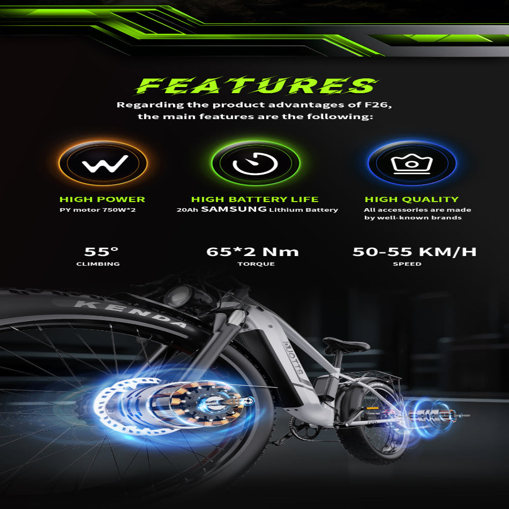 duotts f26 e bike high battery life