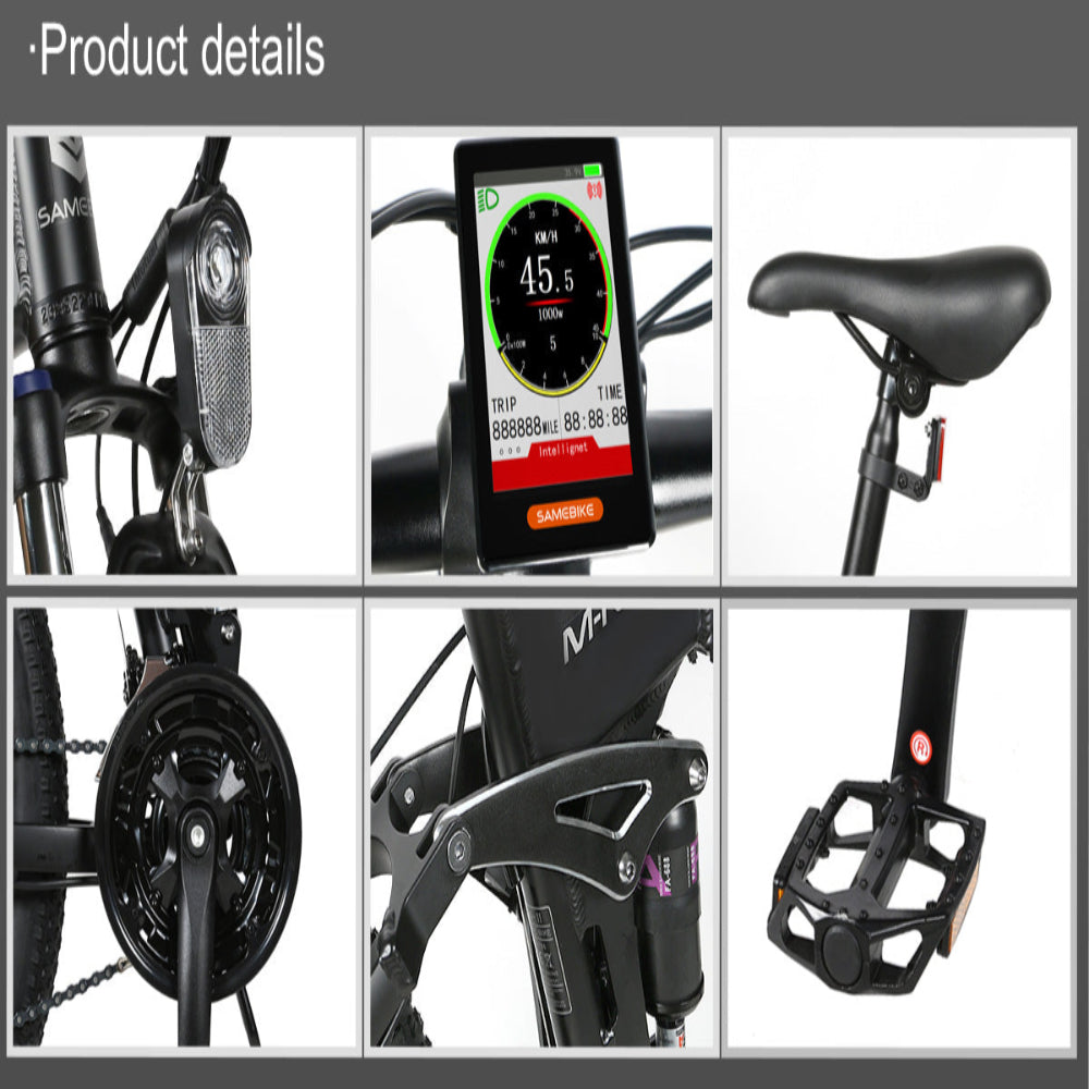 "Foldable SAM LO26-II YD mountain e-bike with 900W motor and 48V 14AH battery"