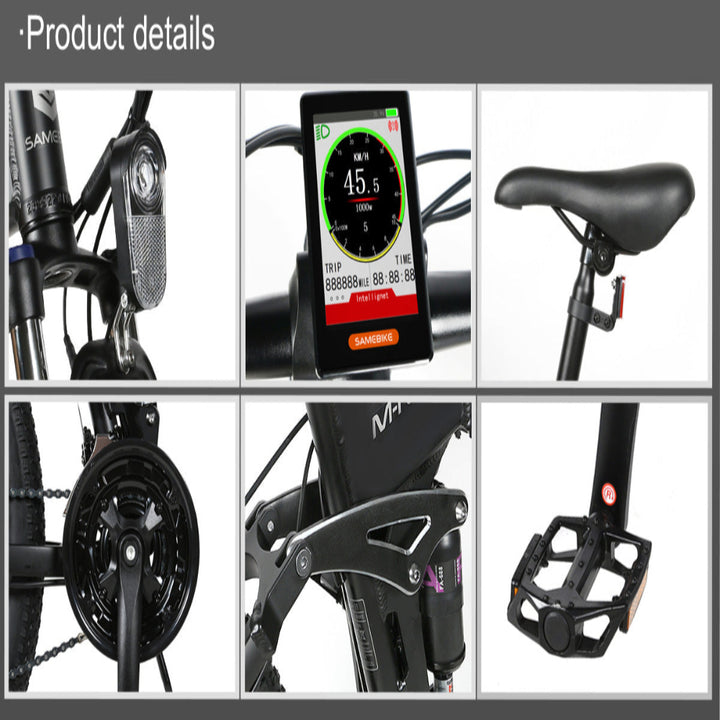 "Foldable SAM LO26-II YD mountain e-bike with 900W motor and 48V 14AH battery"