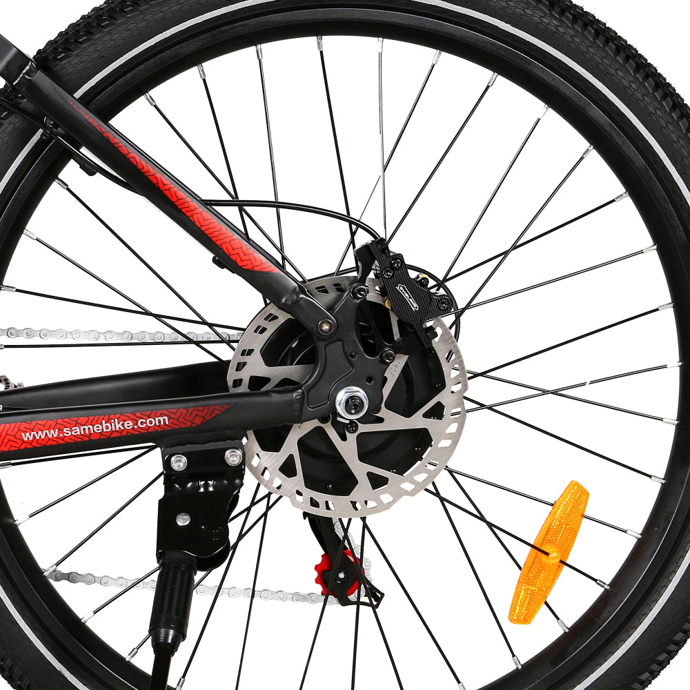 "High-performance SAM XD26-II electric mountain bike with adjustable suspension and hydraulic disc brakes"